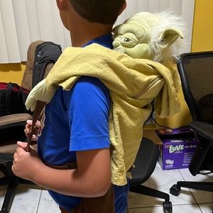 Disney Yoda Backpack with zipper.